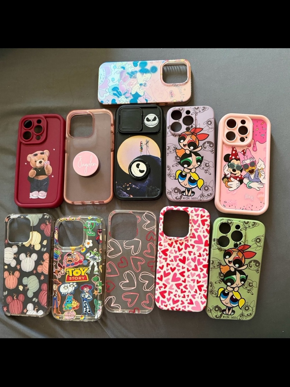 Cute Cartoon iPhone Case Collection - Pink, Green, Black & More